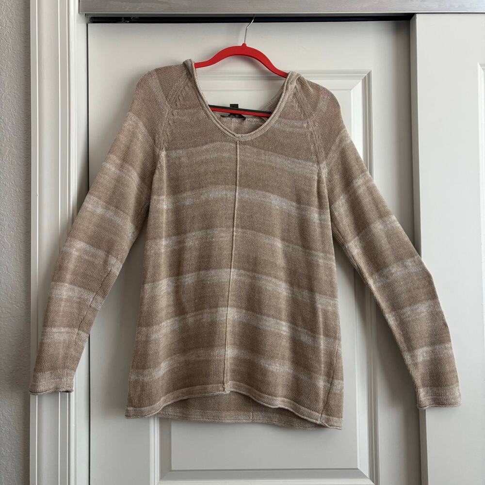 Tommy Bahama Anacapa Marled Linen-Blend Hoodie Knit Sweater L Beachy